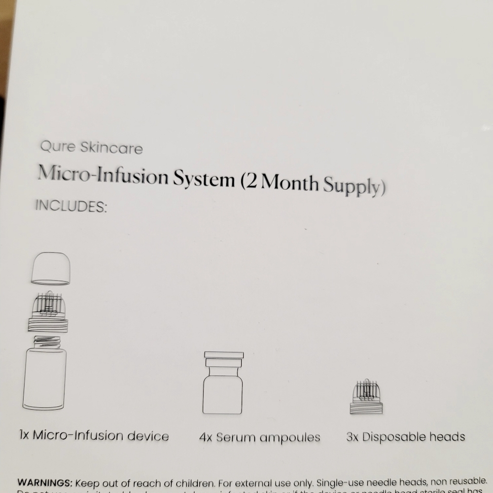 New Qure Skincare Micro-Infusion System 2 Month Supply Dark Spots Glass Skin - Picture 16 of 17